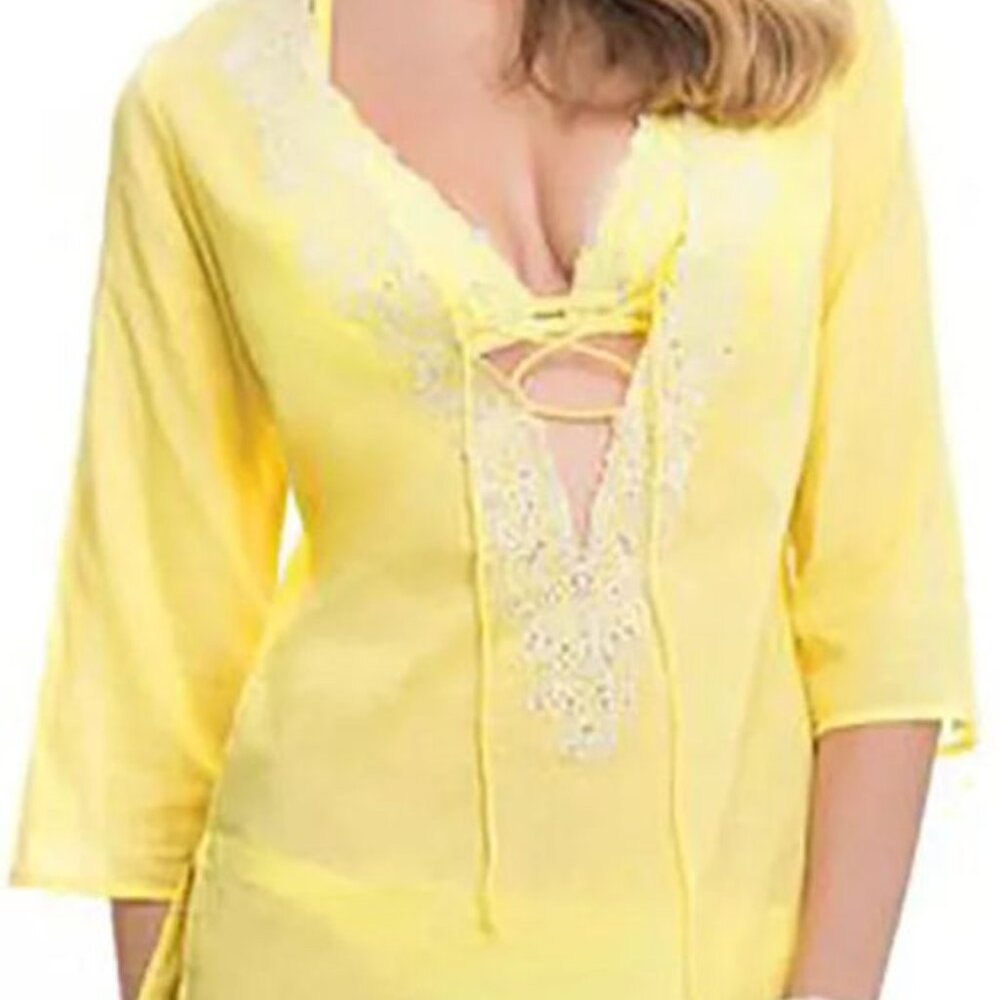 Swimsuit Coverup Profile Blush by Gottex Florence Tunic Small NWT